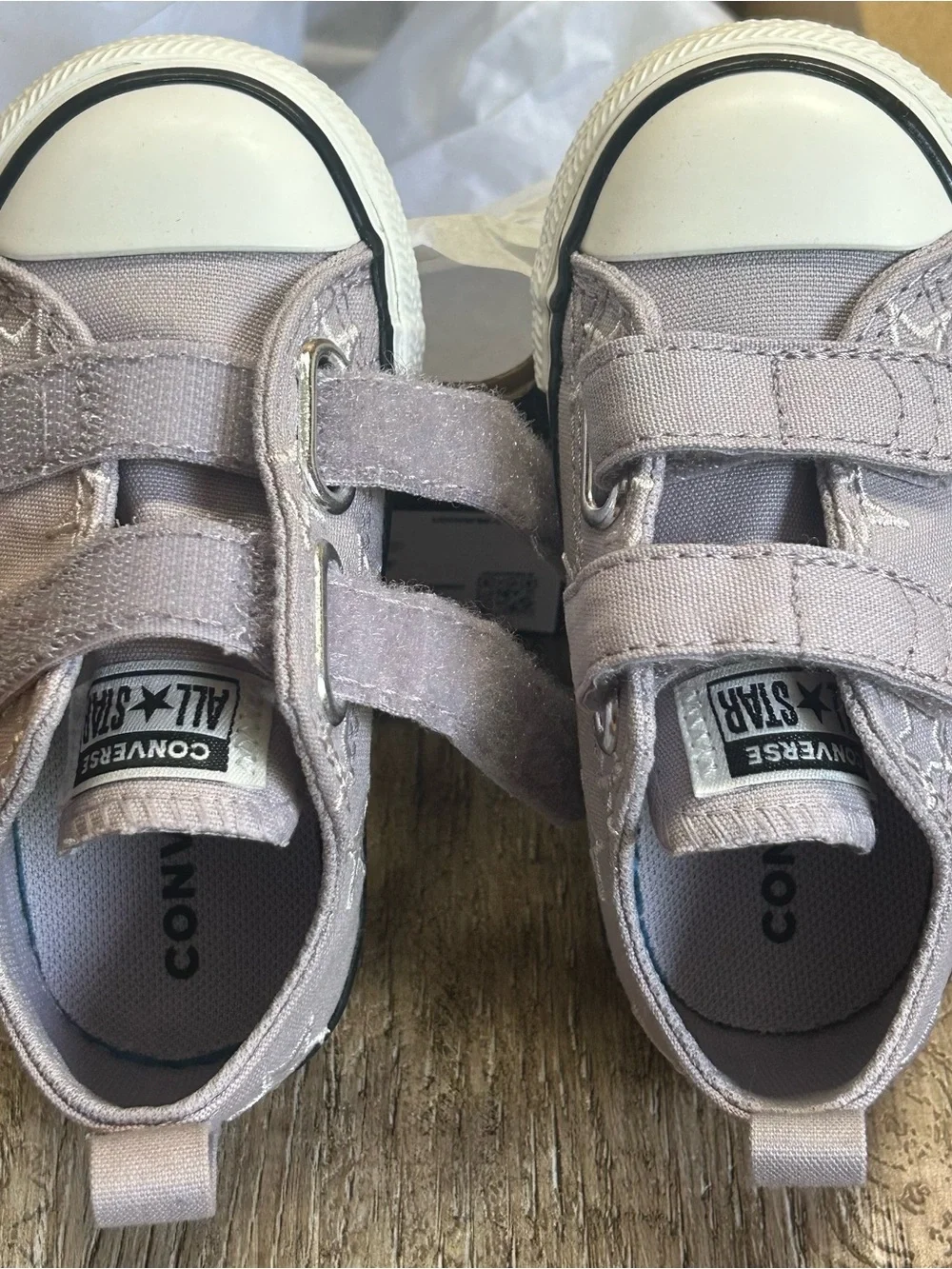 Converse baby Lavender Star Velcro Sneakers